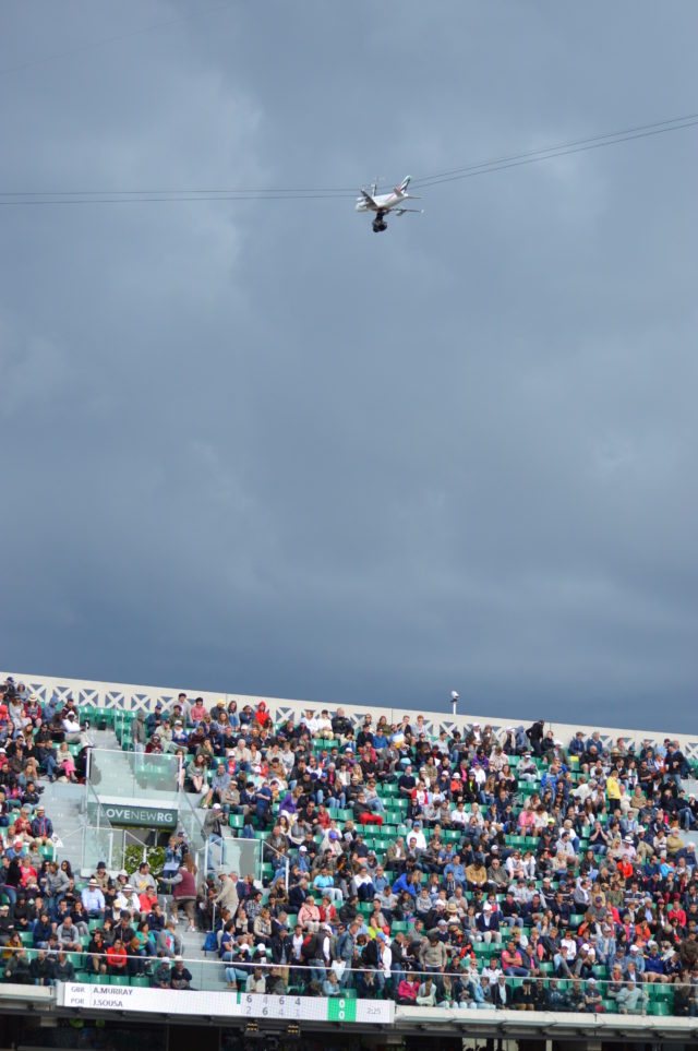 Camera plane at the French open
