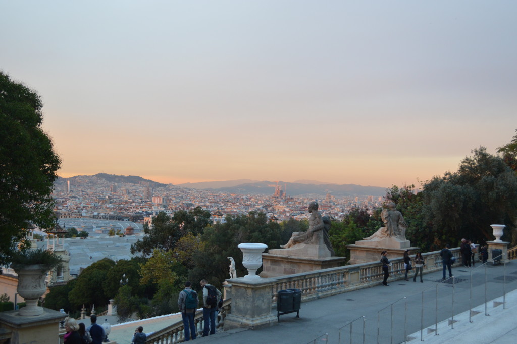 View of the city from the MNAC