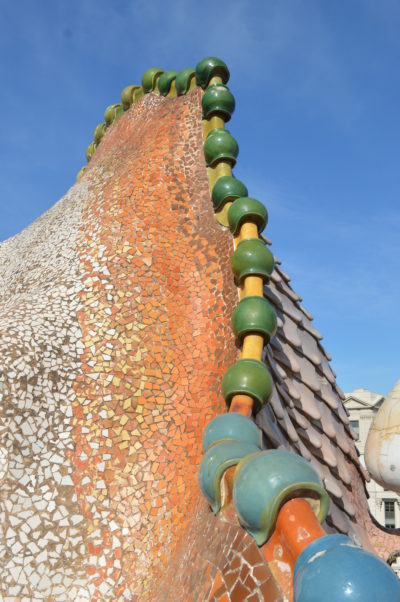 Mosaic work on the roof