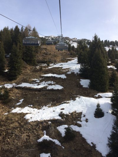 Snow melting fast at Easter - they do an incredible job keeping the runs open!