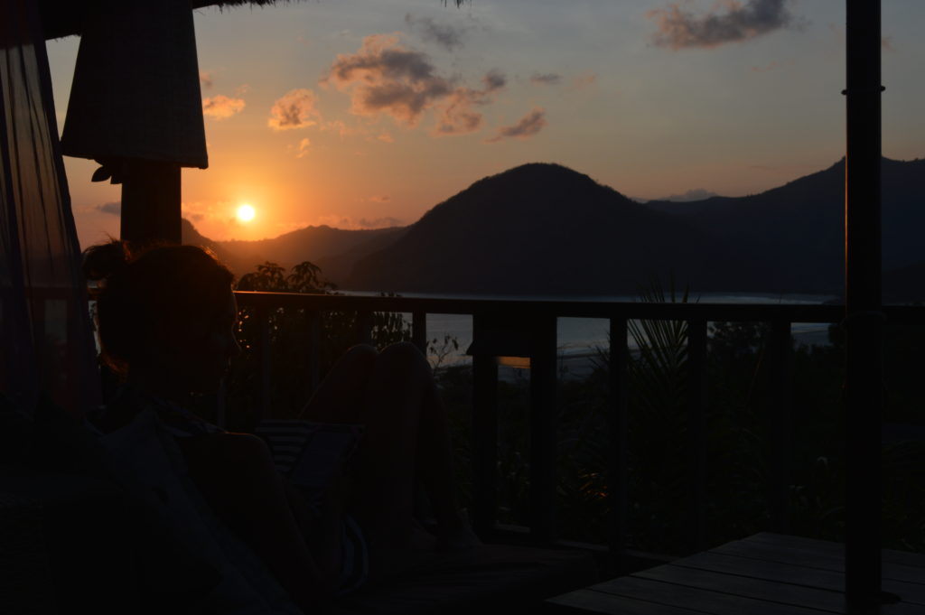 Sunset view at the pool, Sempiak villas