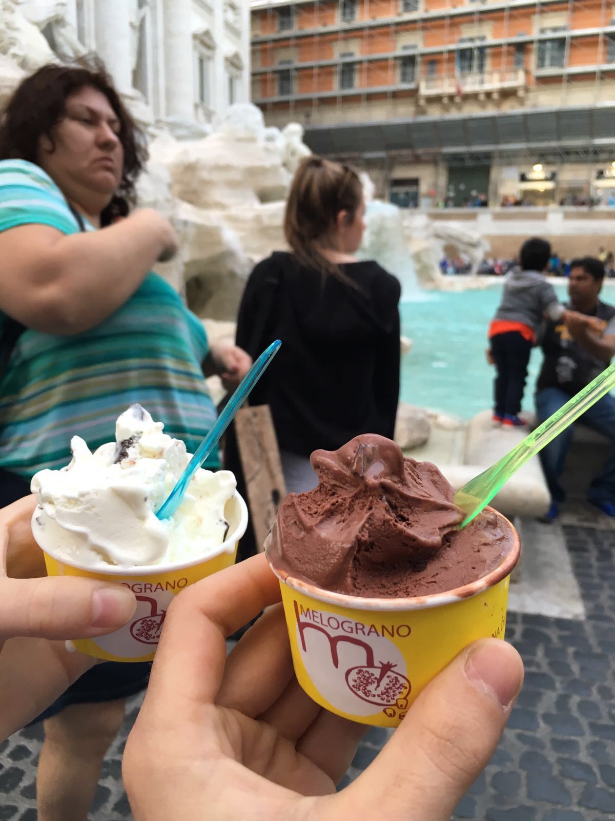 Ice creams at Trevi fountain