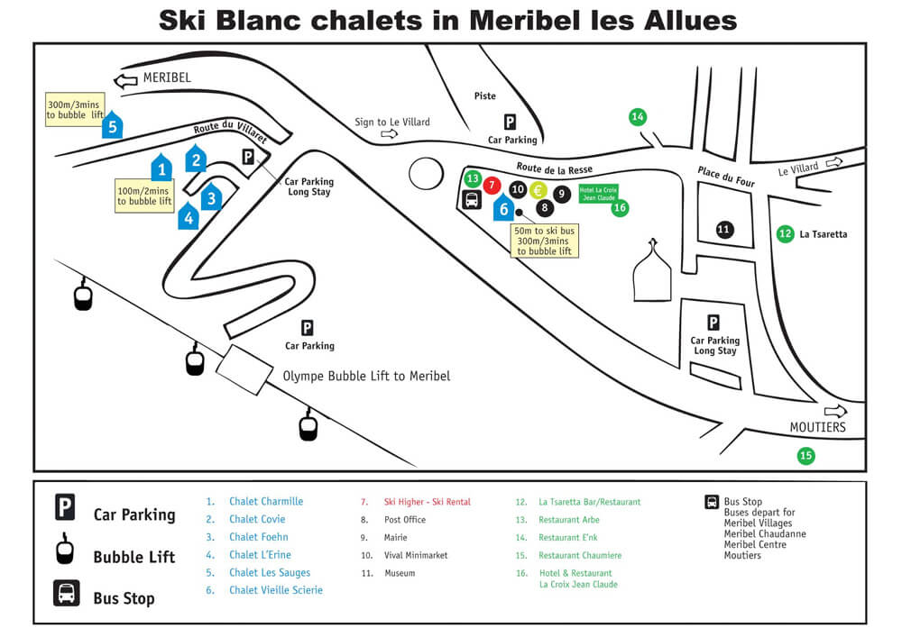Ski blanc map